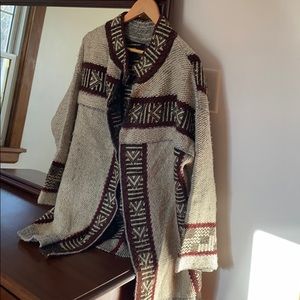 Aztec print oversized cardigan from Zara
